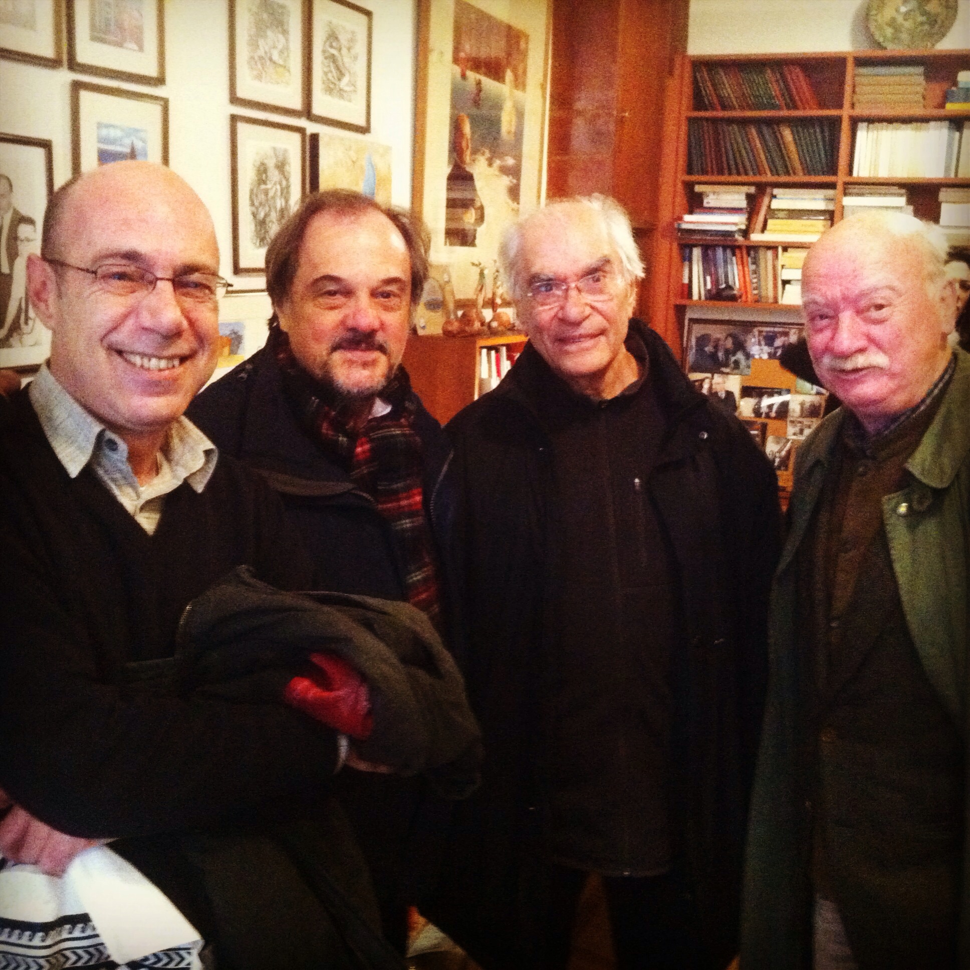 Βαγγέλης Ραπτόπουλος, Απόστολος Δοξιάδης, Χρήστος Γιανναράς, Δημήτρης Νόλλας.